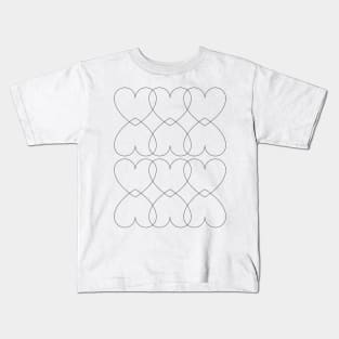 Hearts Line Art Kids T-Shirt